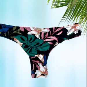 NWT Hollister Tropical Floral Print Women's Swim Cheeky Bottom, Size Xsmall